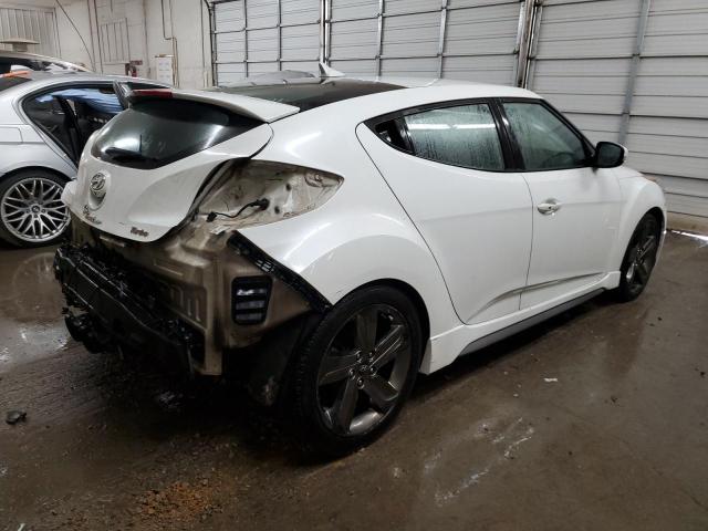 KMHTC6AE7EU200967 - 2014 HYUNDAI VELOSTER TURBO WHITE photo 3