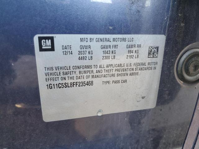 1G11C5SL8FF235468 - 2015 CHEVROLET MALIBU 1LT 蓝色 照片 12