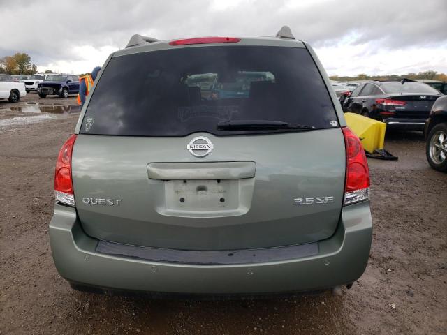 5N1BV28U76N102979 - 2006 NISSAN QUEST S GREEN photo 6