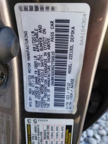 1NXBR30E86Z756619 - 2006 TOYOTA COROLLA CE GRAY photo 13