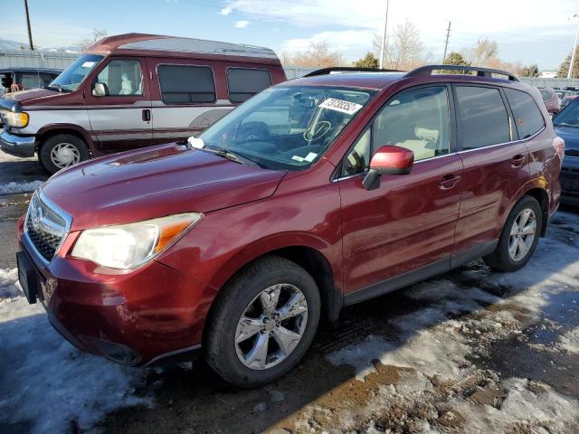 JF2SJAHC0FH438166 - 2015 SUBARU FORESTER 2.5I LIMITED MAROON photo 1