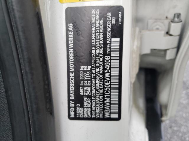 WBAVM1C50EVW54608 - 2014 BMW X1 SDRIVE28I WHITE photo 13