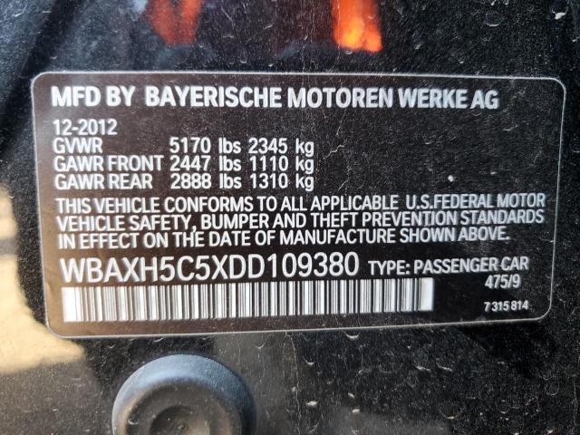 WBAXH5C5XDD109380 - 2013 BMW 528 XI BLACK photo 13