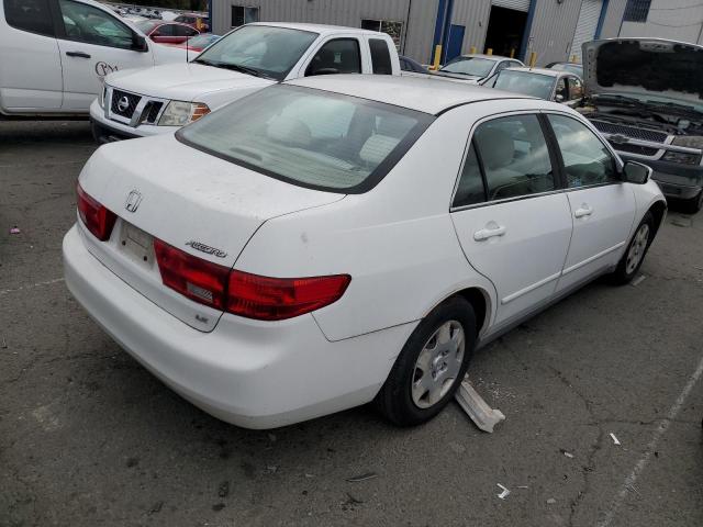 1HGCM55435A098339 - 2005 HONDA ACCORD LX WHITE photo 3