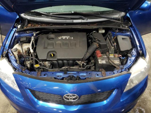 JTDBL40E599047388 - 2009 TOYOTA COROLLA BASE BLUE photo 11