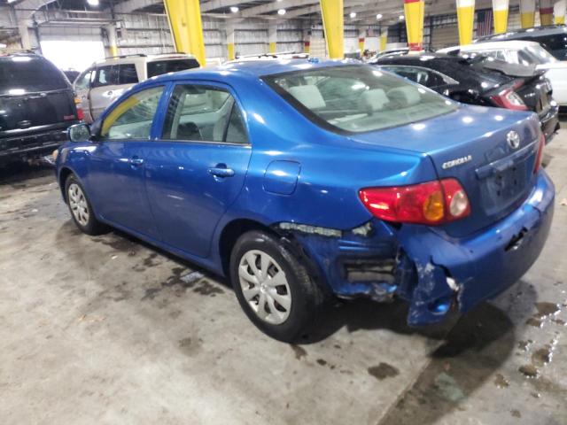 JTDBL40E599047388 - 2009 TOYOTA COROLLA BASE BLUE photo 2