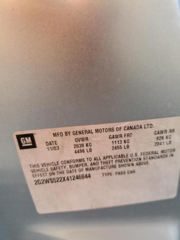 2G2WS522X41246844 - 2004 PONTIAC GRAND PRIX GT2 ვერცხლისფერი ფოტო 12