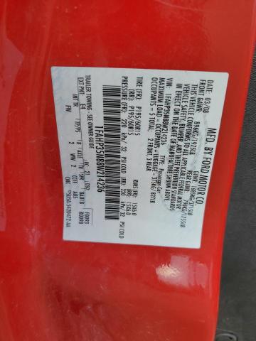 1FAHP35N88W214236 - 2008 FORD FOCUS SE RED photo 12