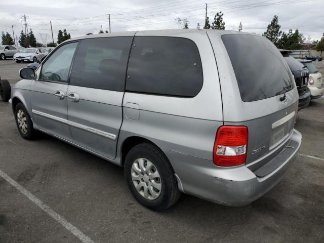 KNDUP131346584162 - 2004 KIA SEDONA EX SILVER photo 2