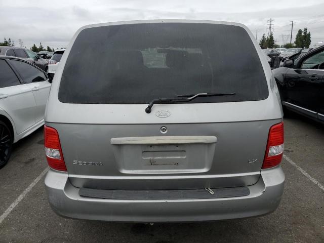 KNDUP131346584162 - 2004 KIA SEDONA EX SILVER photo 6