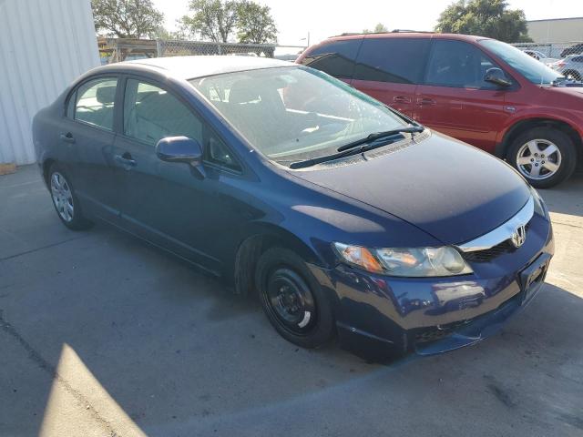 2HGFA16529H514815 - 2009 HONDA CIVIC LX BLUE photo 4