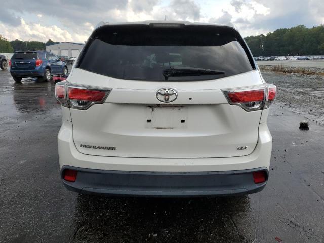 5TDKKRFH3ES029226 - 2014 TOYOTA HIGHLANDER XLE WHITE photo 6