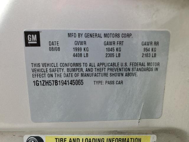 1G1ZH57B194145065 - 2009 CHEVROLET MALIBU 1LT Бежевый фото 12