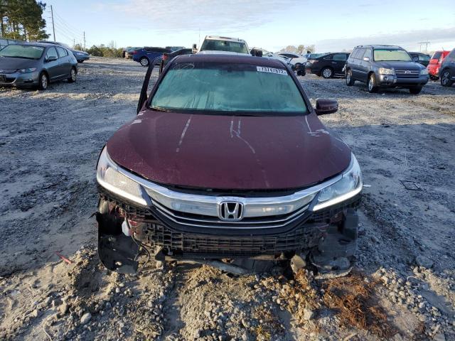 1HGCR2F88HA213362 - 2017 HONDA ACCORD EXL MAROON photo 5