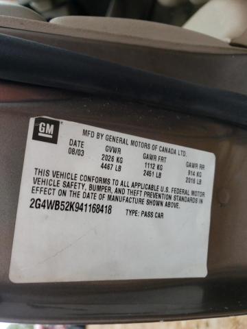 2G4WB52K941168418 - 2004 BUICK REGAL LS 米色 照片 10