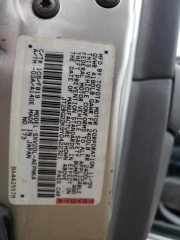 JT2BG22K9Y0422321 - 2000 TOYOTA CAMRY CE SILVER photo 12