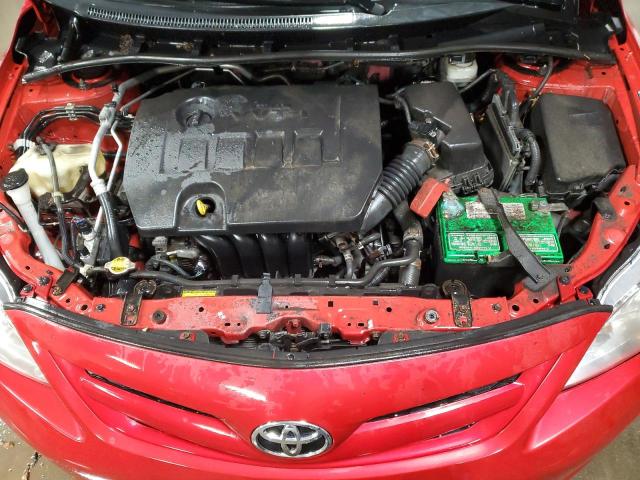 2T1BU4EE9BC674889 - 2011 TOYOTA COROLLA BASE RED photo 11