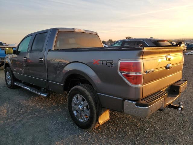 1FTFW1ET5DFB62551 - 2013 FORD F150 SUPERCREW GRAY photo 2