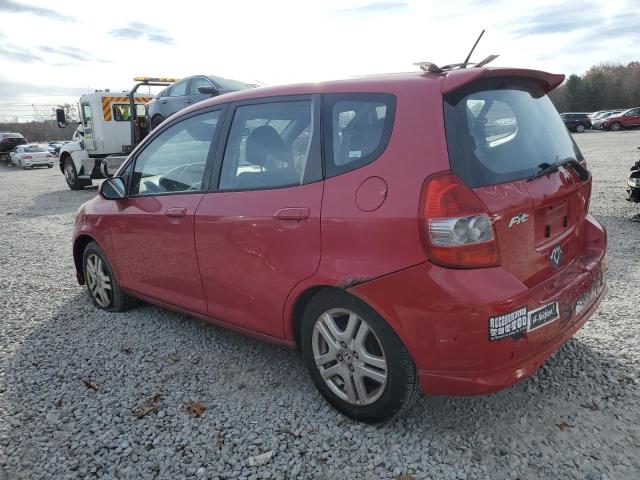 JHMGD38627S014363 - 2007 HONDA FIT S RED photo 2