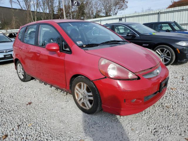 JHMGD38627S014363 - 2007 HONDA FIT S RED photo 4