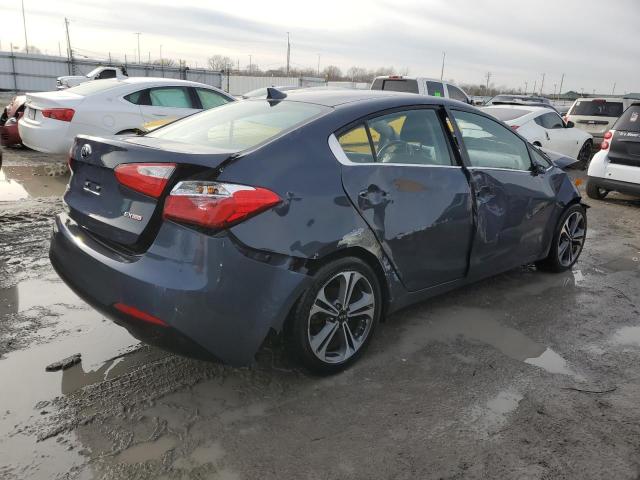 KNAFZ4A87F5267253 - 2015 KIA FORTE EX BLUE photo 3