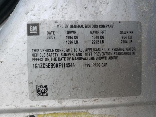 1G1ZC5EB9AF114544 - 2010 CHEVROLET MALIBU 1LT SILVER photo 12