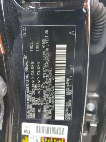 5TDGZRBH6NS591676 - 2022 TOYOTA HIGHLANDER XLE BLACK photo 14