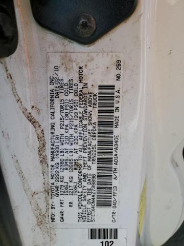 5TETX4CN4AZ739896 - 2010 TOYOTA TACOMA ACCESS CAB თეთრი ფოტო 12