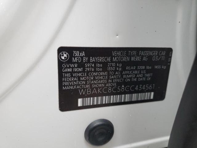 WBAKC8C58CC434561 - 2012 BMW ALPINA B7 LXI თეთრი ფოტო 13