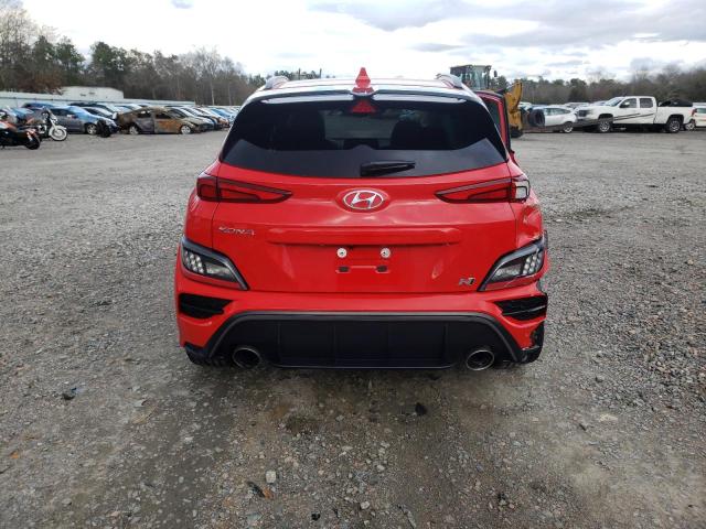 KM8KH3AC6NU005260 - 2022 HYUNDAI KONA N BASE RED photo 6