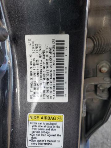 19UUA8F59DA005067 - 2013 ACURA TL TECH GRAY photo 12