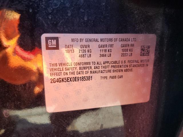 2G4GK5EX0E9185381 - 2014 BUICK REGAL 黑色 照片 12