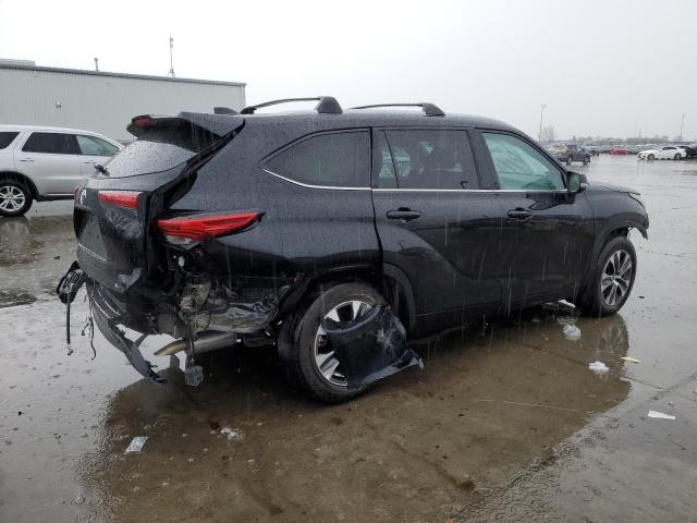5TDGZRAH8MS085797 - 2021 TOYOTA HIGHLANDER XLE BLACK photo 3