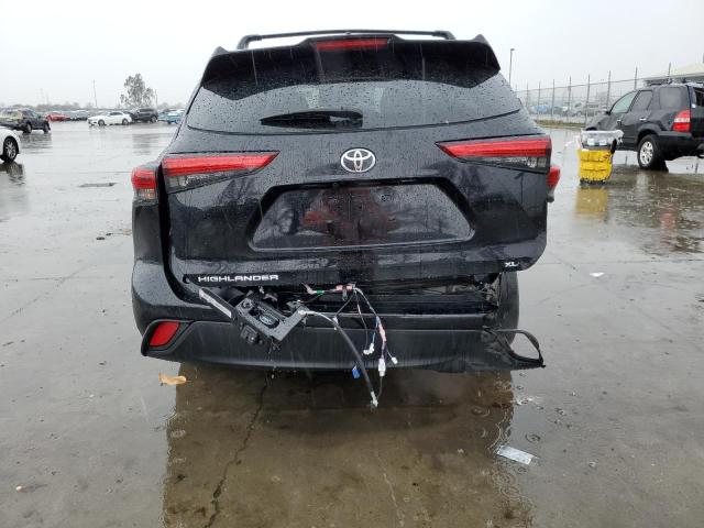 5TDGZRAH8MS085797 - 2021 TOYOTA HIGHLANDER XLE BLACK photo 6
