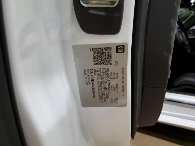 1G1YA2D40N5106685 - 2022 CHEVROLET CORVETTE STINGRAY 1LT WHITE photo 18