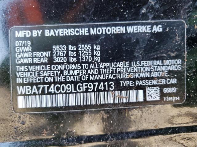 WBA7T4C09LGF97413 - 2020 BMW 740 XI BLACK photo 13