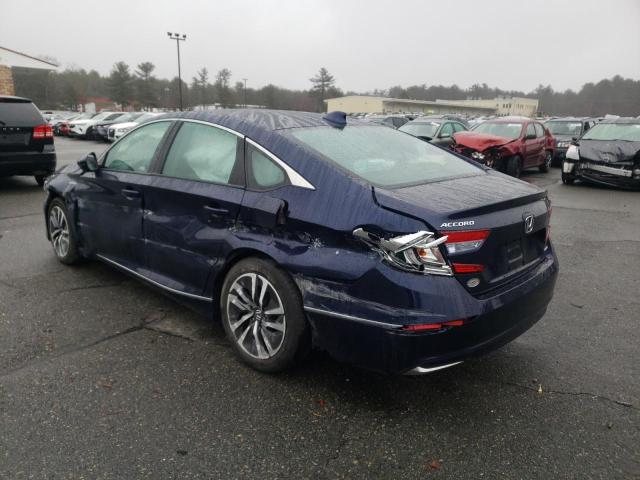 1HGCV3F56JA010533 - 2018 HONDA ACCORD HYBRID EXL BLUE photo 2