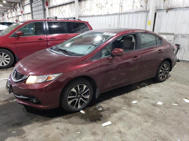 19XFB2F91DE278098 - 2013 HONDA CIVIC EXL MAROON photo 1