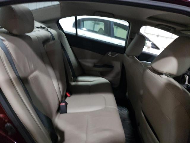 19XFB2F91DE278098 - 2013 HONDA CIVIC EXL მუქწითელი ფოტო 10