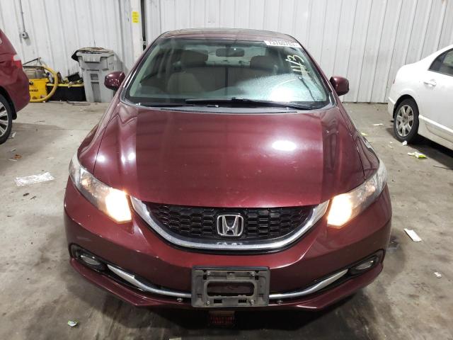 19XFB2F91DE278098 - 2013 HONDA CIVIC EXL მუქწითელი ფოტო 5