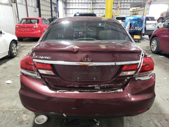 19XFB2F91DE278098 - 2013 HONDA CIVIC EXL MAROON photo 6