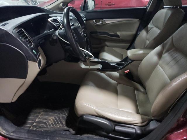 19XFB2F91DE278098 - 2013 HONDA CIVIC EXL მუქწითელი ფოტო 7