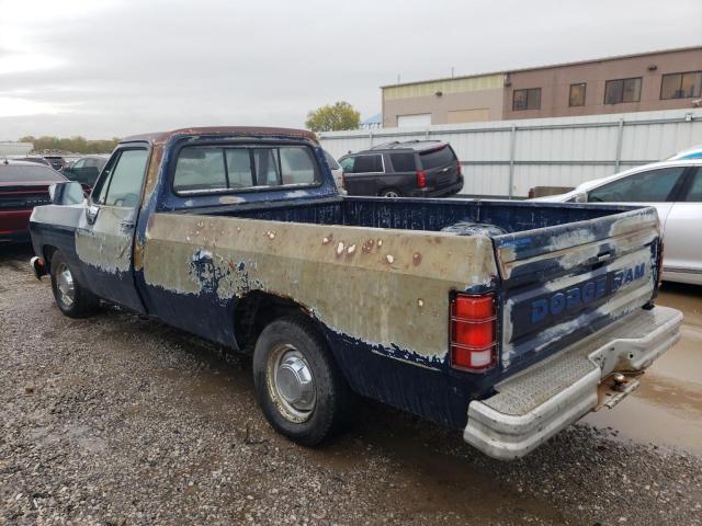 1B7GE06Y9MS201791 - 1991 DODGE D-SERIES D150S BLUE photo 2