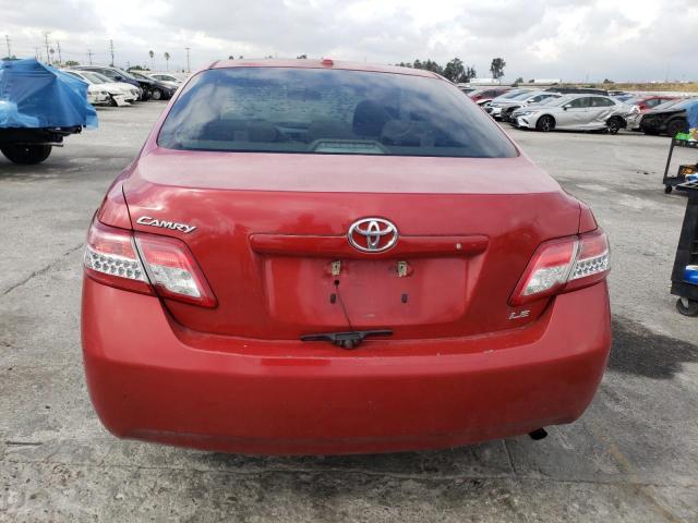 4T1BF3EK9AU569115 - 2010 TOYOTA CAMRY BASE RED photo 6