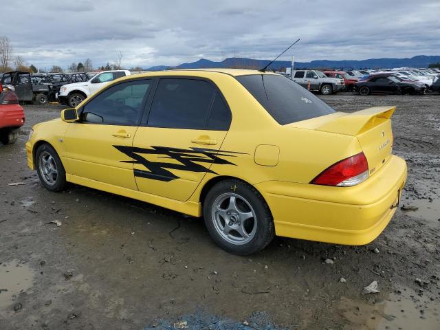 JA3AJ86E73U005582 - 2003 MITSUBISHI LANCER OZ RALLY YELLOW photo 2