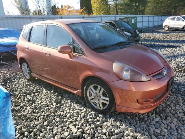 JHMGD38687S026548 - 2007 HONDA FIT S ORANGE photo 4