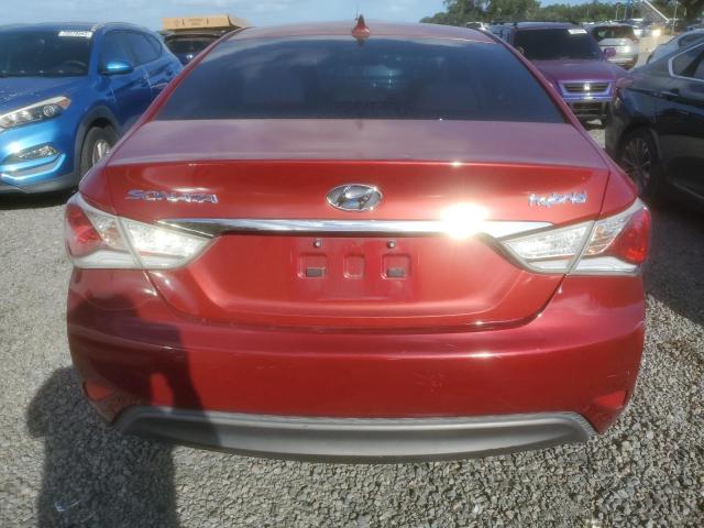 KMHEC4A42BA009118 - 2011 HYUNDAI SONATA HYBRID RED photo 6