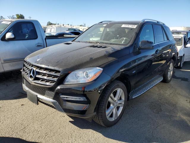 4JGDA5HB0CA014251 - 2012 MERCEDES-BENZ ML 350 4MATIC BLACK photo 1
