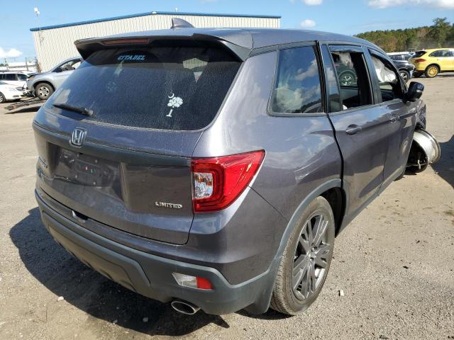 5FNYF7H5XMB010391 - 2021 HONDA PASSPORT EXL ნაცრისფერი ფოტო 3