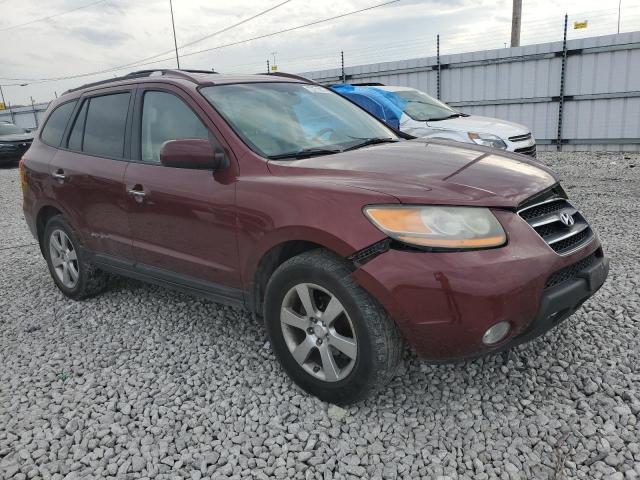 5NMSH73E38H192978 - 2008 HYUNDAI SANTA FE SE MAROON photo 4